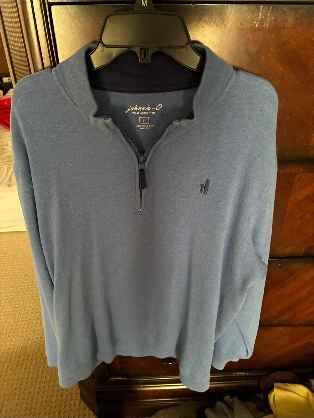 johnnie-O Dusty Blue Half-Zip Pullover